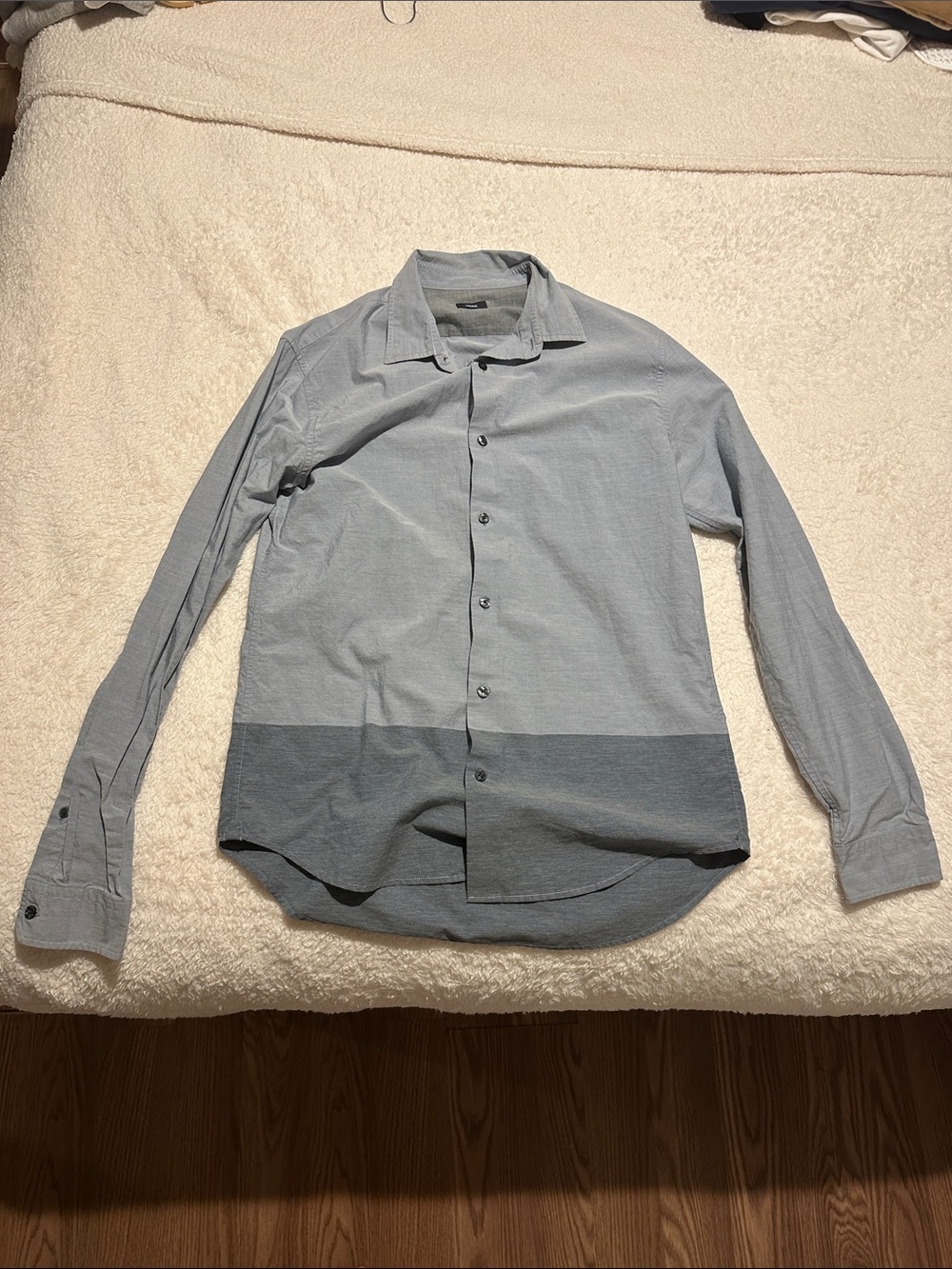 Vince Two-Tone Gray Dress Shirt